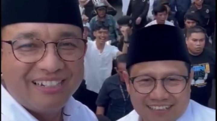 Pasangan Capres nomor urut 01, Anies-Imin saat pilpres lalu.(foto Instagram)