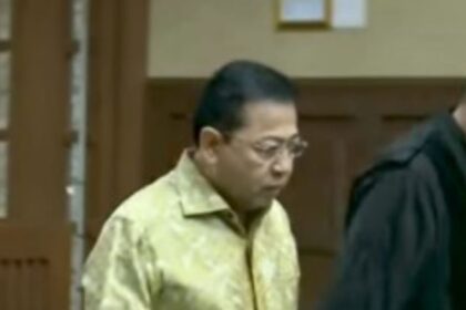 Terpidana korupsi KTP elektronik, Setya Novanto. Foto: Tangkap layar @kompastv