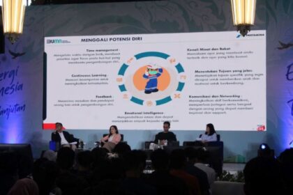 Direktur SDM PT Pertamina, Erry Sugiharto, berbagi mengenai tujuh cara menggali potensi diri pada mahasiswa agar dapat maksimal dalam berkarya maupun berkarier.