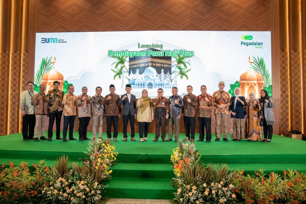 Pegadaian menghadirkan Fitur Produk Pegadaian Syariah Pembiayaan Porsi Haji Plus, berkolaborasi dengan mitra marketplace Go Halal Go dan Penyelenggara Ibadah Haji Khusus (PIHK).