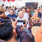 Ketua DPD RI AA LaNyalla Mahmud Mattalitti melakukan seremoni peletakan batu pertama pembangunan Kantor Perwakilan DPD RI Provinsi Jawa Timur, pada Senin (13/5/2024).