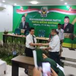 Ketua Umum Yusril Ihza Mahendra di acara Musyawarah Dewan Partai PBB.(Foto dok pribadi)