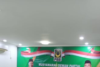 Ketua Umum Yusril Ihza Mahendra di acara Musyawarah Dewan Partai PBB.(Foto dok pribadi)