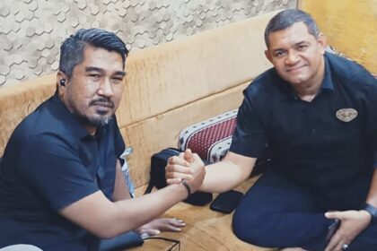 Fahri Bachmid (kanan) bersama Wakil Ketua Bappilu PBB Novi Haryadi. Foto: Dok PBB