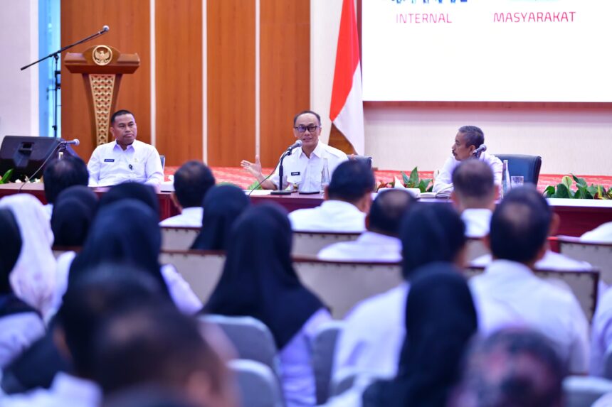 Rapimtas yang dihadiri Penjabat Gubernur Sulsel, Prof Zudan Arif Fakrulloh. Foto: dok humas