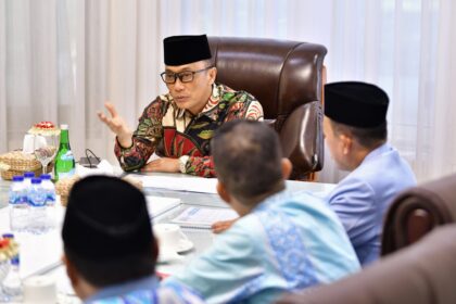 Pj Gubernur Sulsel saat menerima delegasi DPW BPKRMI Sulsel. Foto: humas pemda Sulsel.