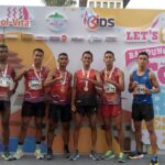 Para atlet lari Yonif 330 Tri Dharma pada gelaran even Bandung Color Run Festival 2024 yang diselenggarakan di Bandung, Jawa Barat, Minggu (19/05/24). Foto: Dok Yonif 330 Tri Dharma