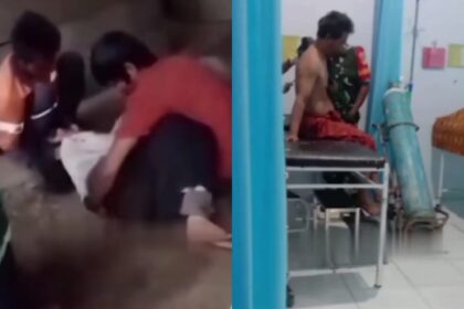 Seorang gadis remaja histeris usai menghabisi nyawa ibu kandungnya lantaran diperkosa ayahnya. Foto: IG, @kabarnegri (tangkap layar)
