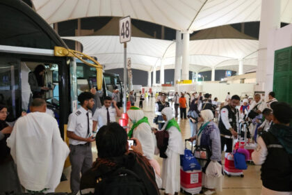 Kedatangan jemaah haji Indonesia di Bandara King Abdul Aziz Jeddah. Foto: Kemenag