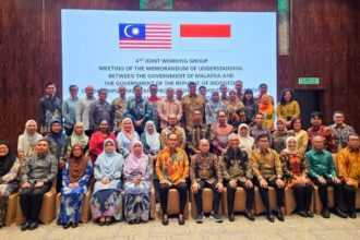 legasi Indonesia dalam ke-4 Joint Working Group (JWG) on the Memorandum of Understanding (MoU) on the Employment and Protection of Indonesian Domestic Workers in Malaysia di Johor Bahru, Malaysia. Foto: Kemenaker