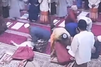 Imam Anre Gurutta (AG) Dr.KH Mujahid Said, M.Ag, meninggal dunia saat memimpin sholat subuh di Masjid Agung Kabupaten Takalar, Sulawesi Selatan. Foto: IG, @terangmedia (tangkap layar)