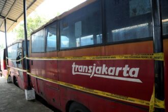 Bangkai mobil Transjakarta saat terparkir di terminal.Foto: dok. Setwan DPRD DKI