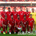 Starting eleven Timnas Indonesia saat menghadapi Irak, pada laga Grup F Babak Kedua Kualifikasi Piala Dunia 2026 Zona Asia di SUGBK, Jakarta, Kamis (6/6). (BolaSkor/Didik Setiawan)