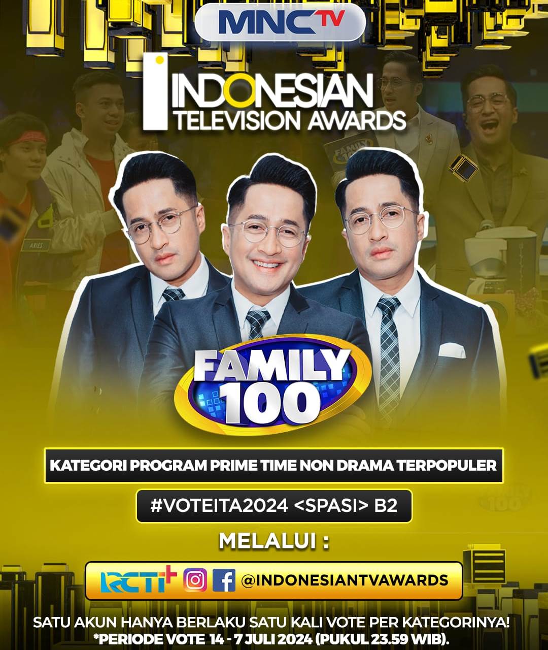 Dukung dan Vote Program MNCTV, Family 100 di Ajang Indonesian ...