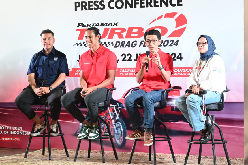 Press conference Pertamax Turbo Drag Fest 2024 yang didukung Pertamina Patra Niaga. Foto: Dok Pertamina