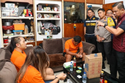 Pasutri pemilik pabrik narkoba di Medan ditangkap. Foto: dok humas polri