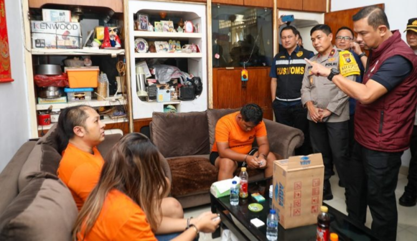 Pasutri pemilik pabrik narkoba di Medan ditangkap. Foto: dok humas polri