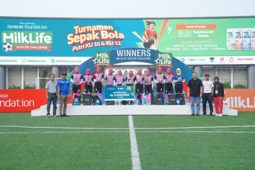 SDUT Bumi Kartini Jepara KU 12 keluar sebagai juara bertahan MilkLife Soccer Challenge – Kudus Series 2 2024.