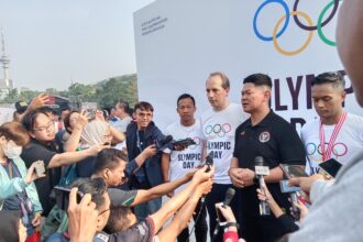 Ketua NOC Rajasapta Oktohari di acara Olympic Day 2024. Foto/ipol