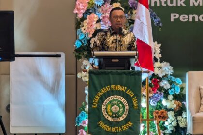Badan Pertanahan Nasional (BPN) Kota Depok melakukan sosialisasi implementasi Kantor Elektronik dengan melibatkan Seluruh PPAT dan PPATS Kota Depok di The Hotel Margo Jalan Margonda Raya, Kemiri Muka, Beji, Kota Depok, Rabu, 26 Juni 2024. Foto: BPN Kota Depok