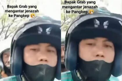 Driver Ojek online mengantar jenazah balita dari Makassar ke Pangkep akibat tidak miliki cukup uang untuk menyewa ambulans. Foto: IG, @medsoszone