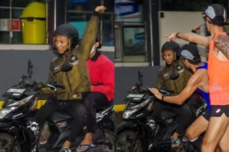 Ramai di media sosial foto aksi jambret di kawasan CFD Jakarta terekam kamera fotografer. Foto: IG, @asnanfoto (tangkap layar