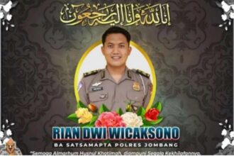 Briptu Rian Dwi Wicaksono meninggal akibat dibakar istrinya. Foto: Polres Jombang