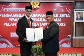 Jens Raven resmi menjadi warga negara Indonesia. Foto: PSSI