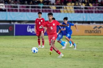 Timnas Indonesia U-16 menang telak atas 3-0 Singapura di Piala AFF U-16 2024. Indonesia tampil sangat dominan. (foto: Timnas Indonesia)