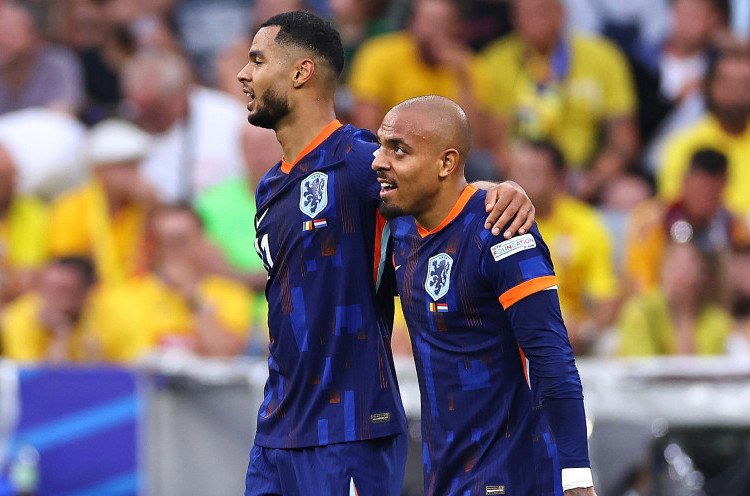 Cody Gakpo dan Donyell Malen, dua aktor kemenangan Belanda atas Rumania. (X/EURO2024)
