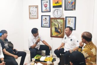 Kepala BPN Kota Depok Indra Gunawan, dalam diskusi upaya pemberantasan mafia tanah dengan rekan-rekan jurnalis. (Foto Dok/BPN Kota Depok)