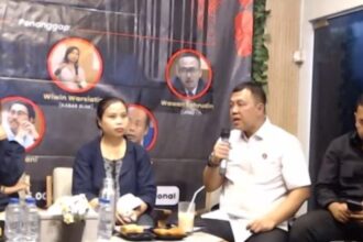 Kasubdit V Dittipidum Bareskrim Polri Kombes Pol. Enggar Pareanom berbicara dalam acara Menuntut Hak Atas Pemulihan Bagi Korban TPPO yang digelar PBHI. Foto: humas polri