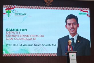 Deputi Bidang Pemberdayaan Pemuda Prof M. Asrorun Ni’am Sholeh MA, hadir dan memberikan sambutan pada acara pembukaan Rapat Pimpinan Nasional (Rampimnas) II Pemuda Katolik yang diselenggarakan di Aimas Hotel and Convention Center, Jumat (5/7/2024).