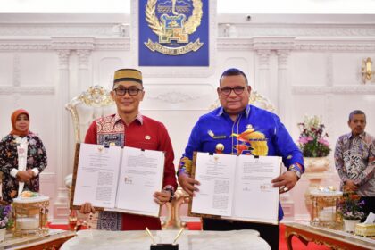 PKS yang ditandatangani terkait pembangunan daerah bidang industri dan perdagangan. Foto: dok humas