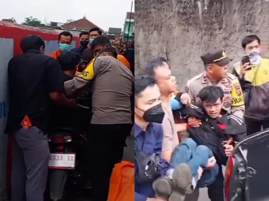 Heboh kabar Driver Ojol di Tasikmalaya dikira tewas, Polisi siapkan kantong mayat, ternyata masih hidup. Foto: IG, @memomedsos (tangkap layar)