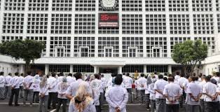 Ilustrasi gedung KPU RI di kawasan Jakarta Pusat.(Foto dok KPU RI)