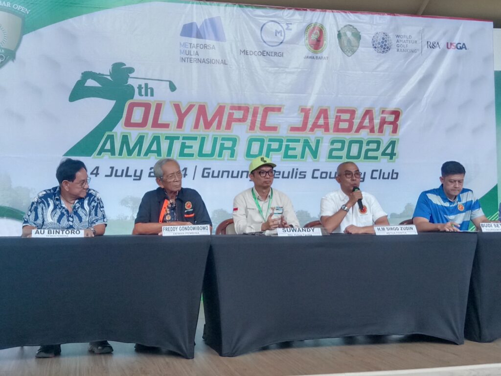FOTO: Jumpa pers Olympic Jabar Amateur Open (OJAO) seri ke-7 di Gunung Geulis Country Club, Bogor, Jawa Barat