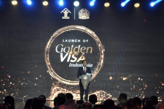 Presiden Jokowi memberikan sambutan pada acara peluncuran Golden Visa Indonesia, di Grand Ballroom, The Ritz-Carlton, Jakarta (25/7/2024). Foto: Humas Setkab