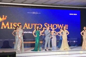 Para usher atau orang awam menyebutnya SPG bersaing memperebutkan predikat terbaik Miss Auto Show 2024 di GIIAS. (Foto: isti)