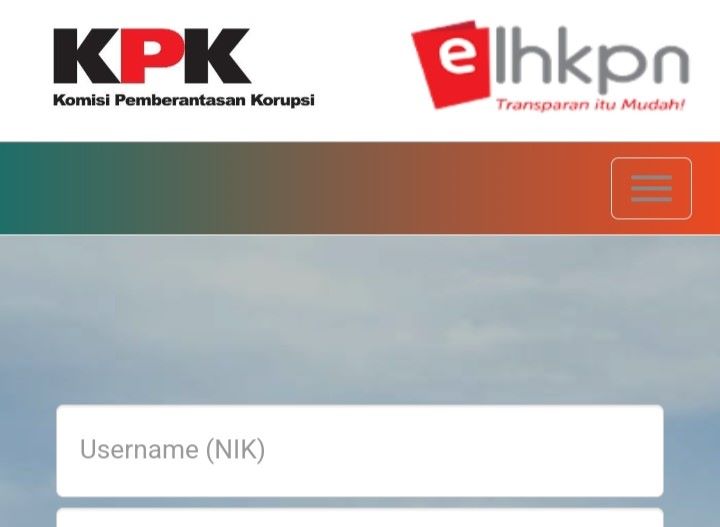 Ilustrasi laporan kekayaan penyelenggara negara yang dibuka KPK.(Foto screenshot web LHKPN)