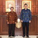 Menteri ATR/BPN Agus Harimurti Yudhoyono (AHY) bertemu dengan Ketua Mahkamah Agung, M. Syarifuddin. Foto: IG, @agusyudhoyono (tangkap layar)