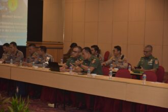 Kasdam VI/Mulawarman, Brigadir Jenderal TNI Bayu Permana menghadiri Rapat Kesiapan Kegiatan Peringatan HUT Ke-79 Tahun 2024 Kemerdekaan Republik Indonesia, Kamis 4 Juli 2024. Foto: Ist