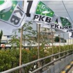 Ilustrasi bendera partai PKB yang terpasang di kawasan Jakarta.(Foto dok PKB)