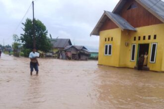 Kondisi wilayah terdampak banjir di Kabupaten Gorontalo, Provinsi Gorontalo, Rabu (24/7/2024). Pada Kamis (25/7/2024) hari ini, banjir berangsur surut. Foto: BPBD Kabupaten Gorontalo