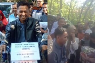 Pegi Setiawan mendapatkan sepeda motor dari juragan durian. Foto: IG, @medsoszone