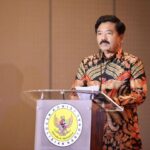 Menteri Koordinator Bidang Politik, Hukum, dan Keamanan (Menko Polhukam) Marsekal TNI (Purn) Hadi Tjahjanto saat membuka Kompolnas Awards 2024 di Jakarta, Rabu (17/7/2024). Foto: Humas Kemenko Polhukam