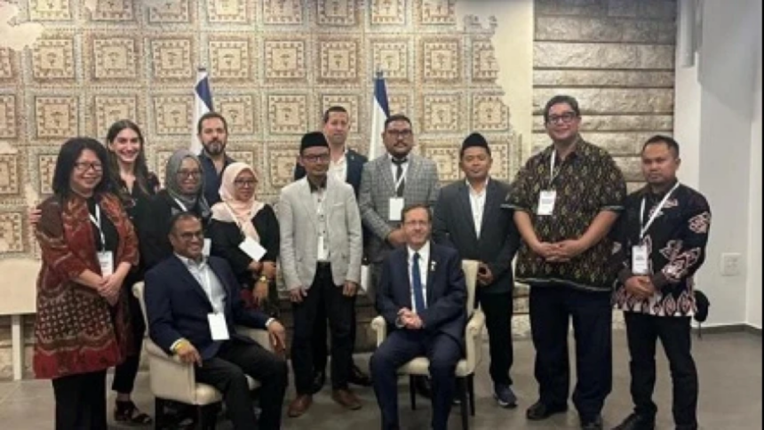 Potret lima warga NU bertemu Presiden Israel Isaac Herzog. Foto: Isti