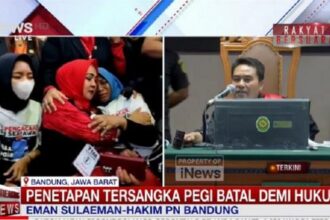 Hakim Tunggal Eman Sulaeman mengabulkan gugatan Pegi Setiawan yang ditetapkan tersangka oleh Polda Jabar. (Foto: tangkapan layar.