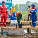 Groundbreaking bersama pembangunan Taman Keanekaragaman Hayati di Sumatera Selatan, Selasa (2/7/2024). Foto: Dok Pertamina