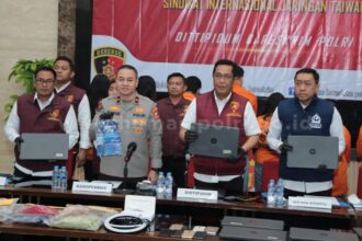 Dirtipidum Bareskrim Polri Brigjen Pol Djuhandhani Rahardjo Puro dalam konferensi pers di Bareskrim Polri, Jakarta, Senin (8/7/2024).